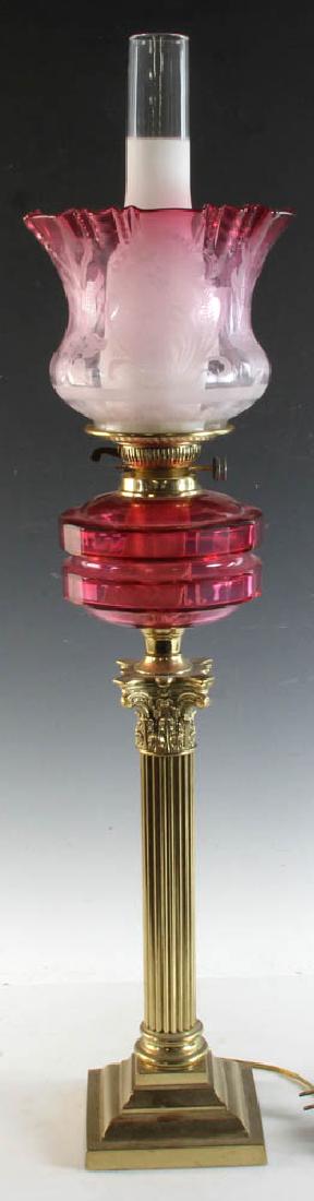 Victorian Banquet Lamp with Shade (1 of 4)