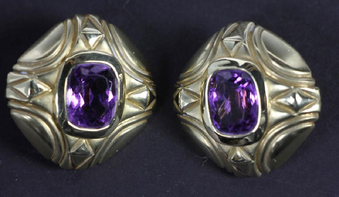 SeidenGang 18k Gold Amethyst Earrings (1 of 3)