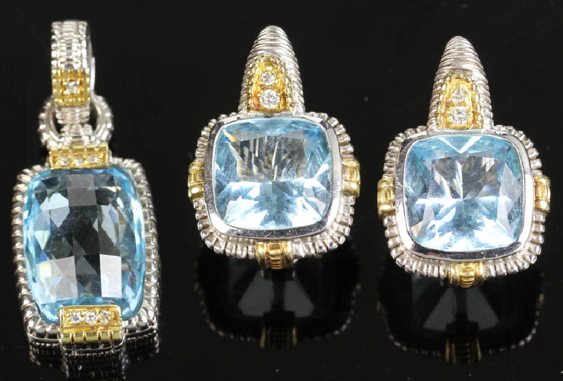 Judith Ripka Sterling 18k Blue Topaz Suite (1 of 8)