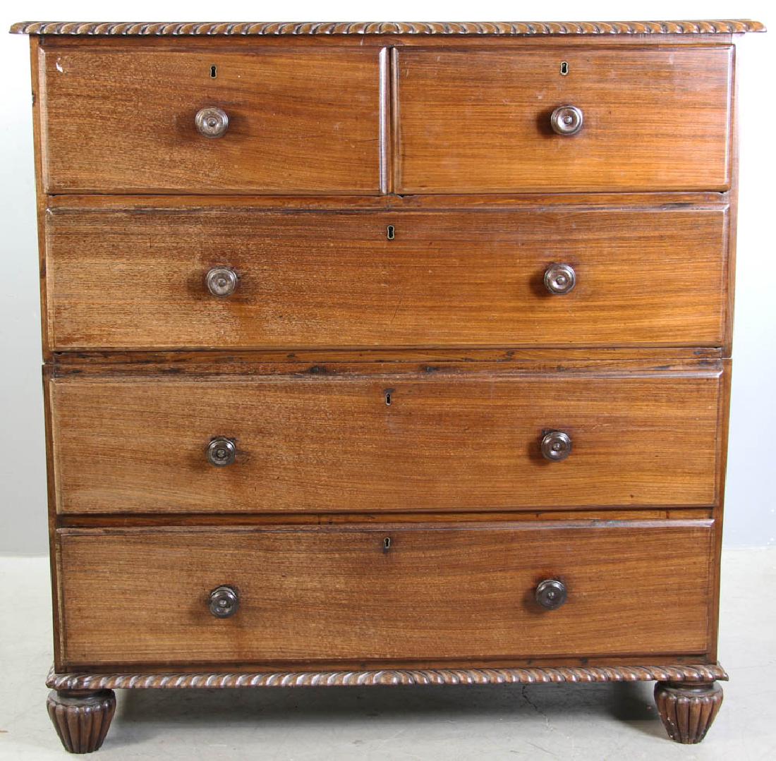 Antique Five Drawer Campaign Chest (1 of 7)