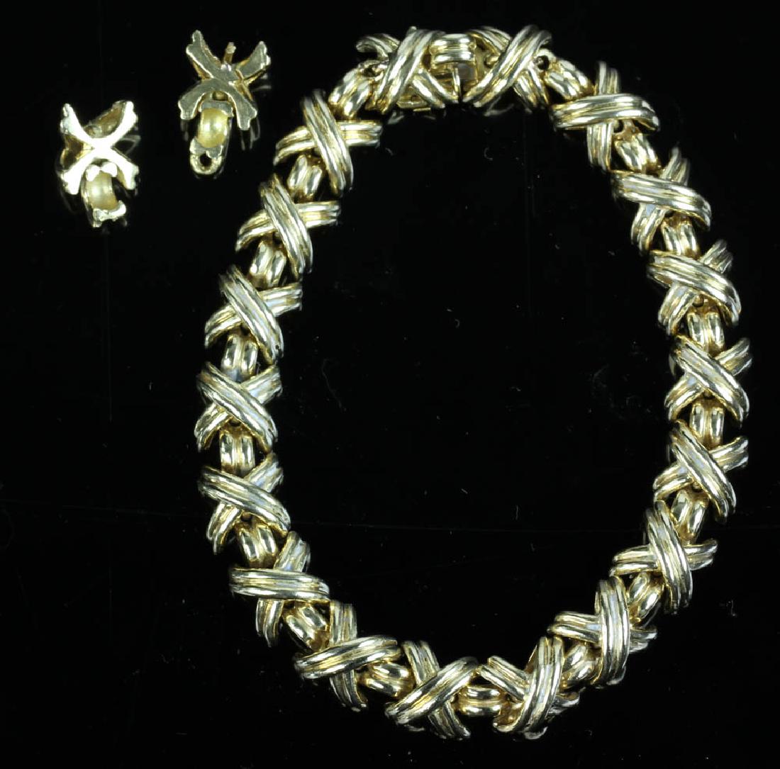 Tiffany 18k Gold X Link Bracelet (1 of 4)