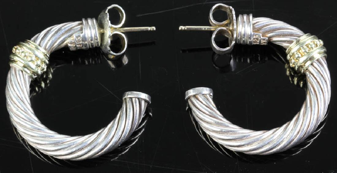 David Yurman Sterling 14k Hoop Earrings (1 of 4)