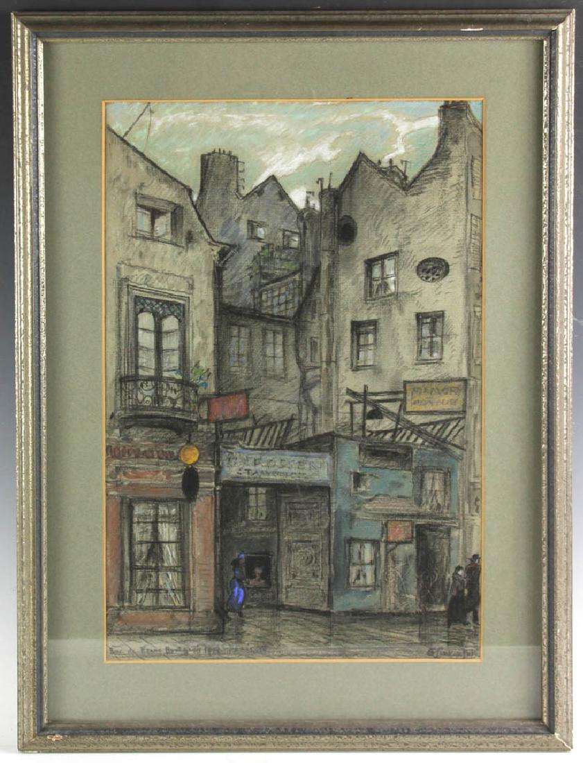 Parisian Scene Pastel on Paper (1 of 8)