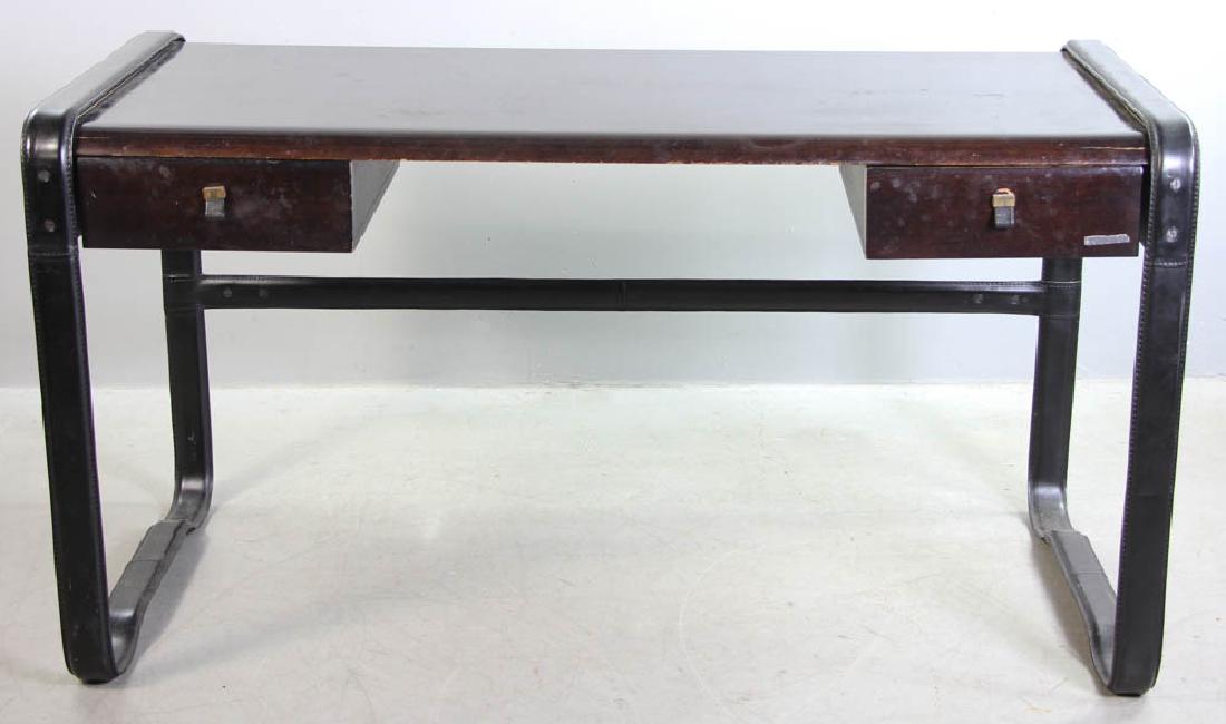 Ralph Lauren Wood And Leather Desk