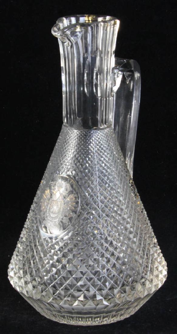19thC Russian Blown and Cut Decanter Ewer (1 of 10)