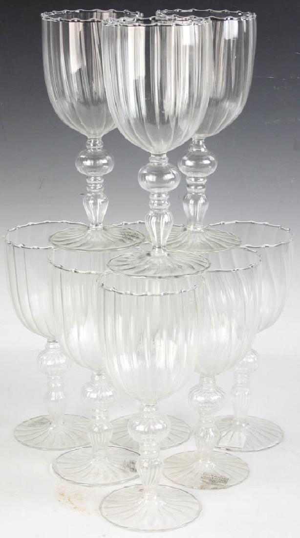 Nine Blown Glass Serena Bass Goblets (1 of 6)