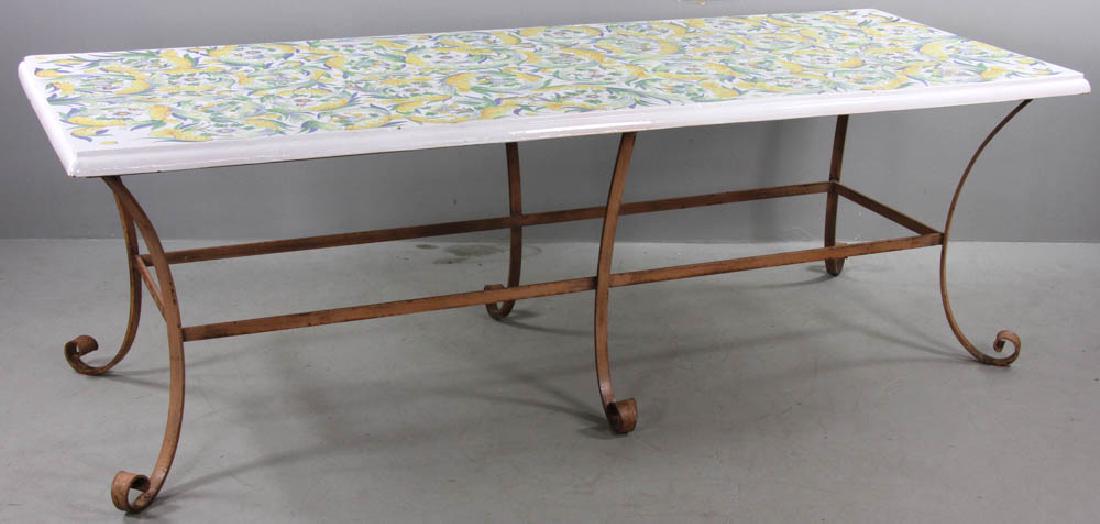 Italian Handpainted Long Dining Table (1 of 6)