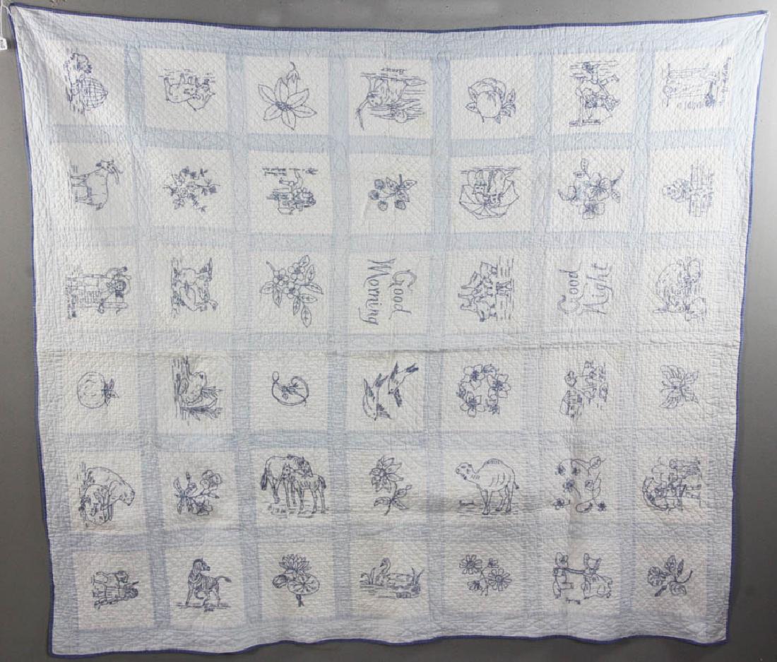 Early 20thC Child's Handmade Quilt (1 of 9)