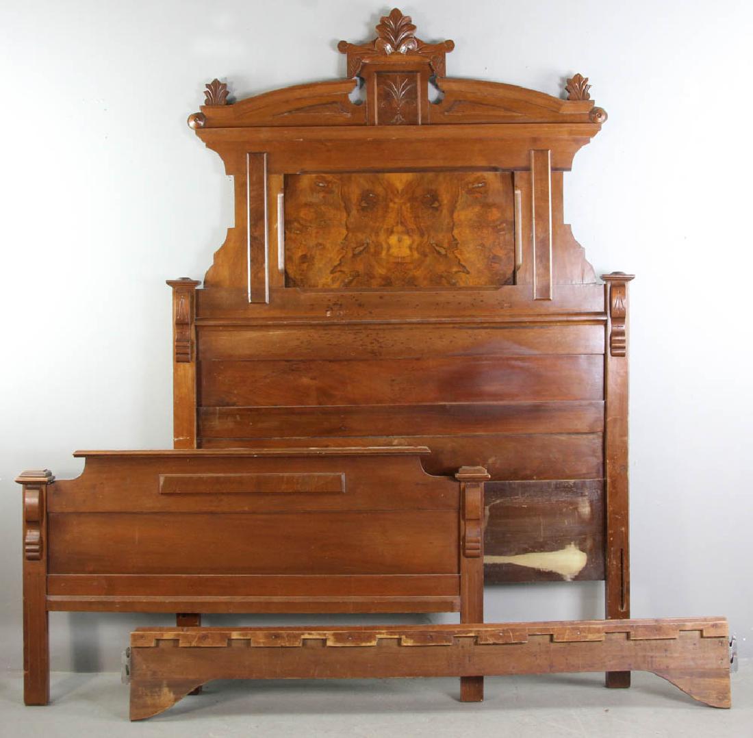 19th Century Victorian Headboard & Footboard