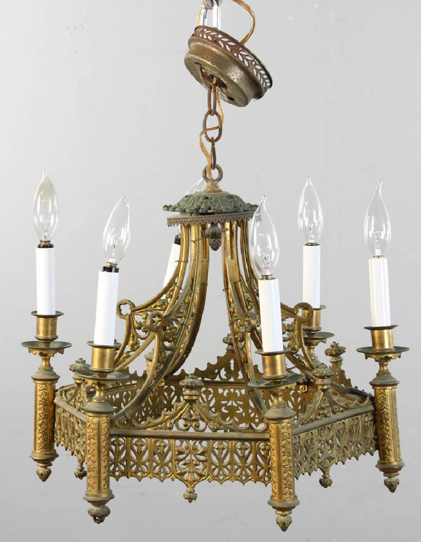 Antique Gothic Bronze Chandelier (1 of 6)