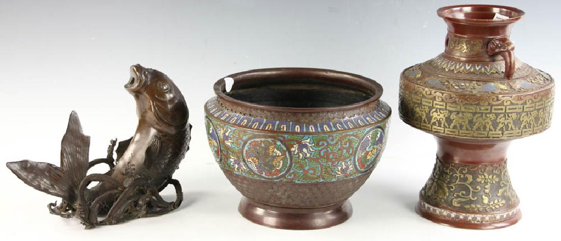 Three 19th-20thC Japanese Bronzes (1 of 8)