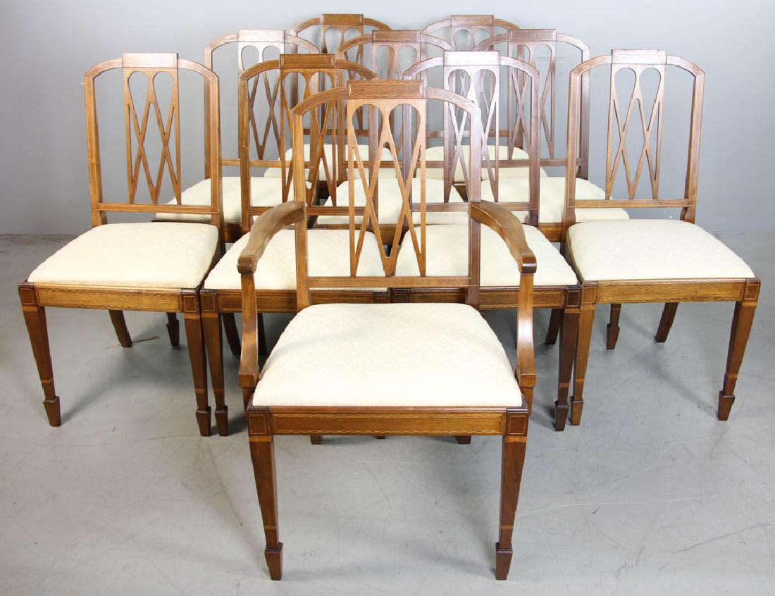 Set Ten Hepplewhite Dining Chairs (1 of 6)