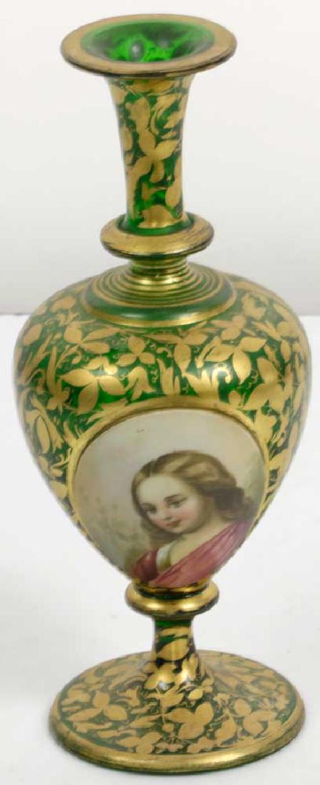 19thC Handpainted Portrait Vase (1 of 4)