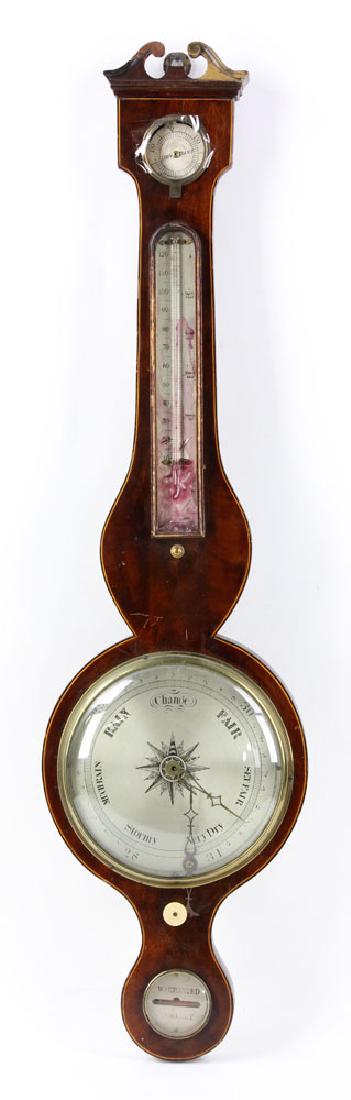 19thC English Mahogany Barometer (1 of 9)