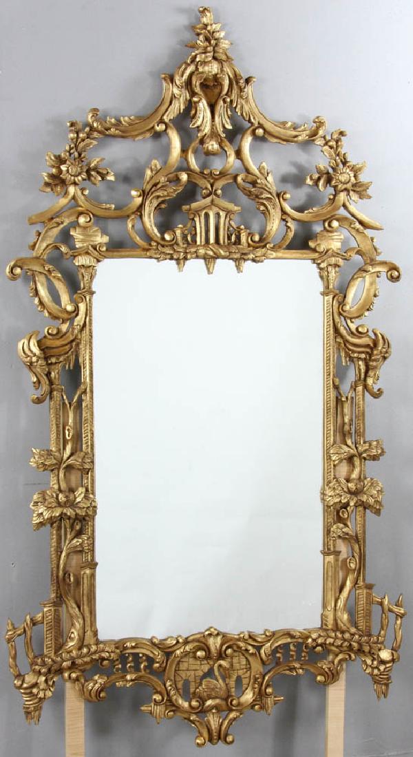 Chippendale-style Giltwood Mirror (1 of 6)