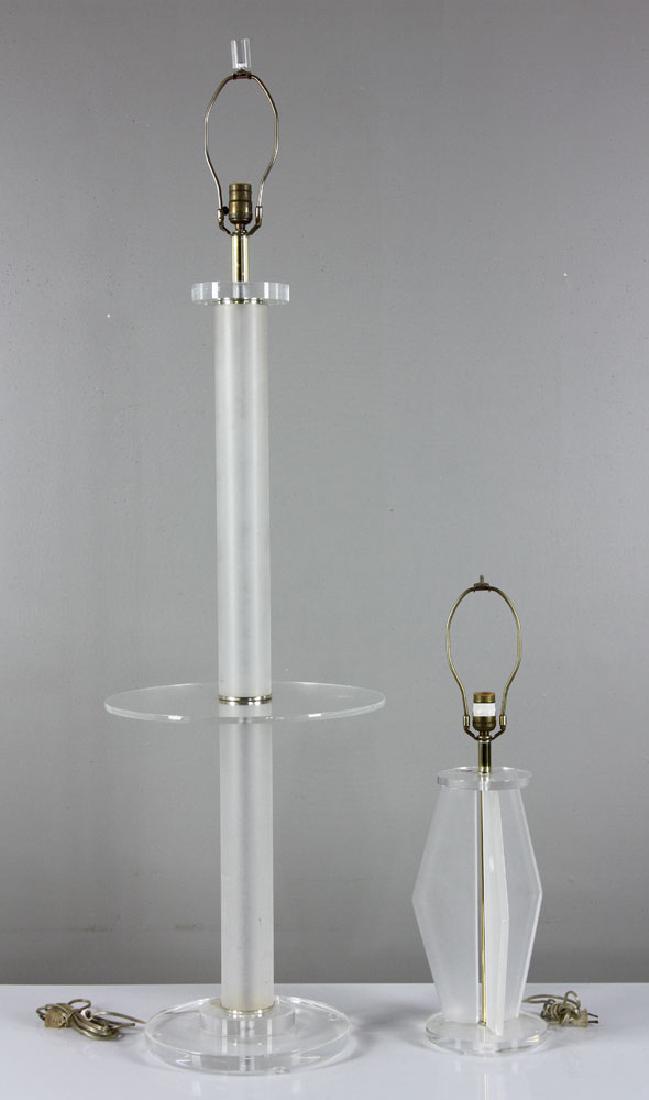 Two Mid-Century Lucite Lamps (1 of 4)
