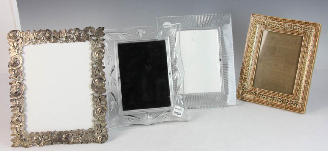 Collection of Picture Frames: Collection of four (4) picture frames to include one Waterford, largest 11 1/2" x 9 1/2". Provenance: Broomfield, Colorado estate.