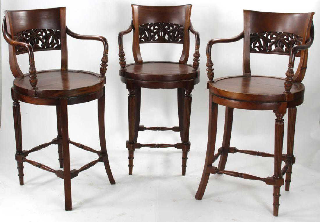 Three Custom Bar Stools