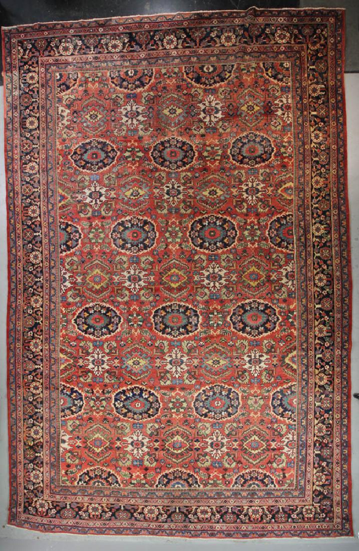 Antique Persian Mahal Rug: Antique Persian Mahal rug, 11'x 17'. Provenance: Marblehead, Massachusetts collection.