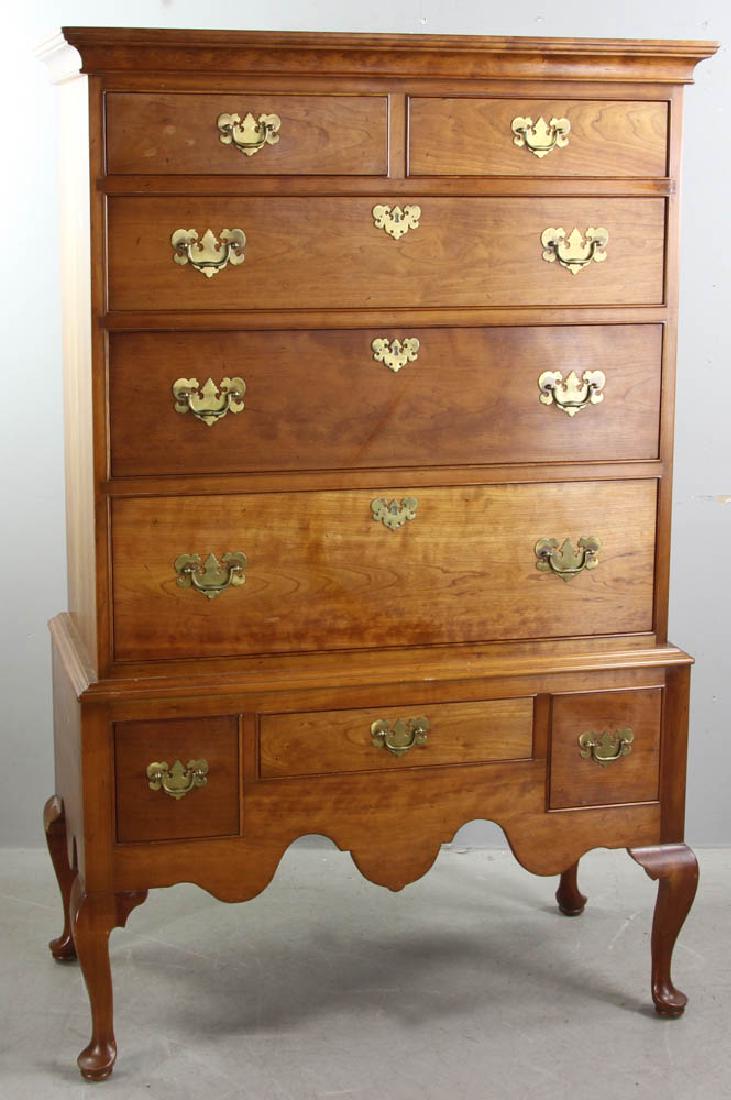 A Leopold Stickley Original' Tall Chest: Tall chest marked 'A. Leopold Stickly Original', 54" H x 41" W x 20" D. Provenance: Beverly, Massachusetts collection.