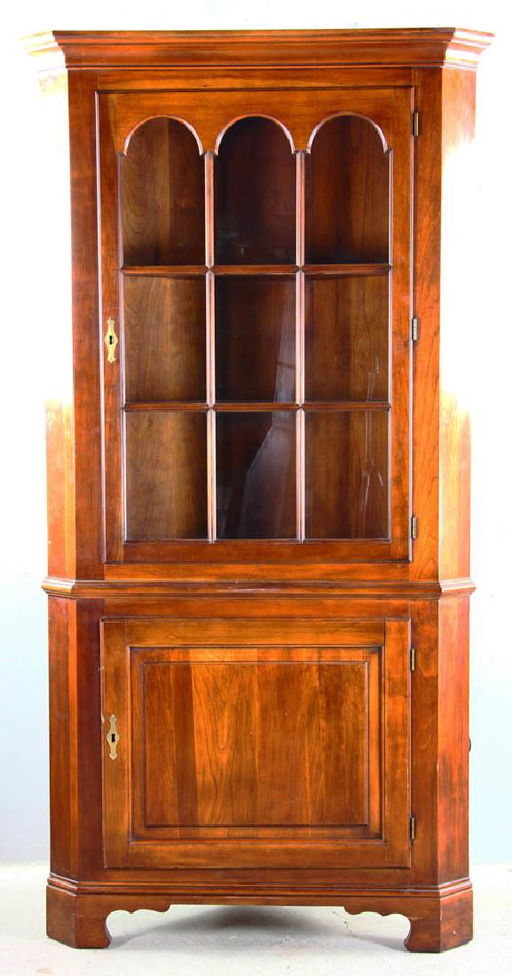 Early American Cherry Corner Cabinet
