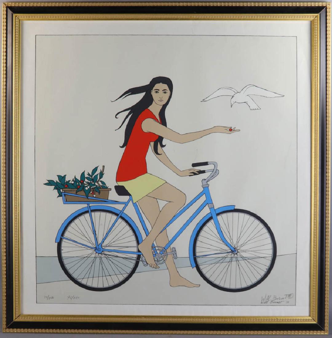 Will Barnet Signed Print: Will Barnet, print editioned 75/350, signed, frame 38" x 38". Provenance: From a Lake Park, Florida collection.