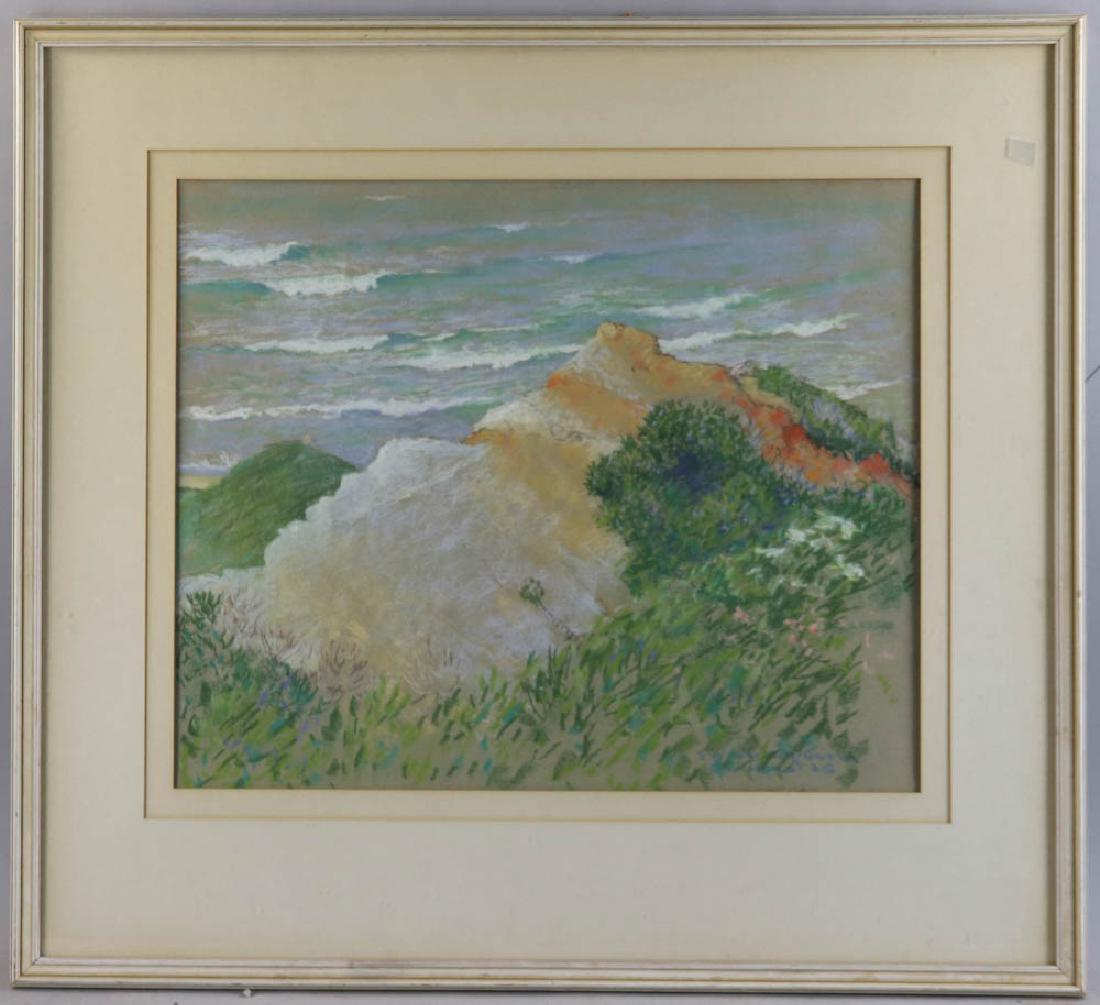 Samuel H. Wainwright Jr. Coastal View California: Samuel H. Wainwright Jr., 'Coastal View' California plein-air dated 1926, pastel, signed L/R, dated in pencil verso 1926, 16" x 19", frame 25" x 27". Provenance: From a Palm Springs, California collec