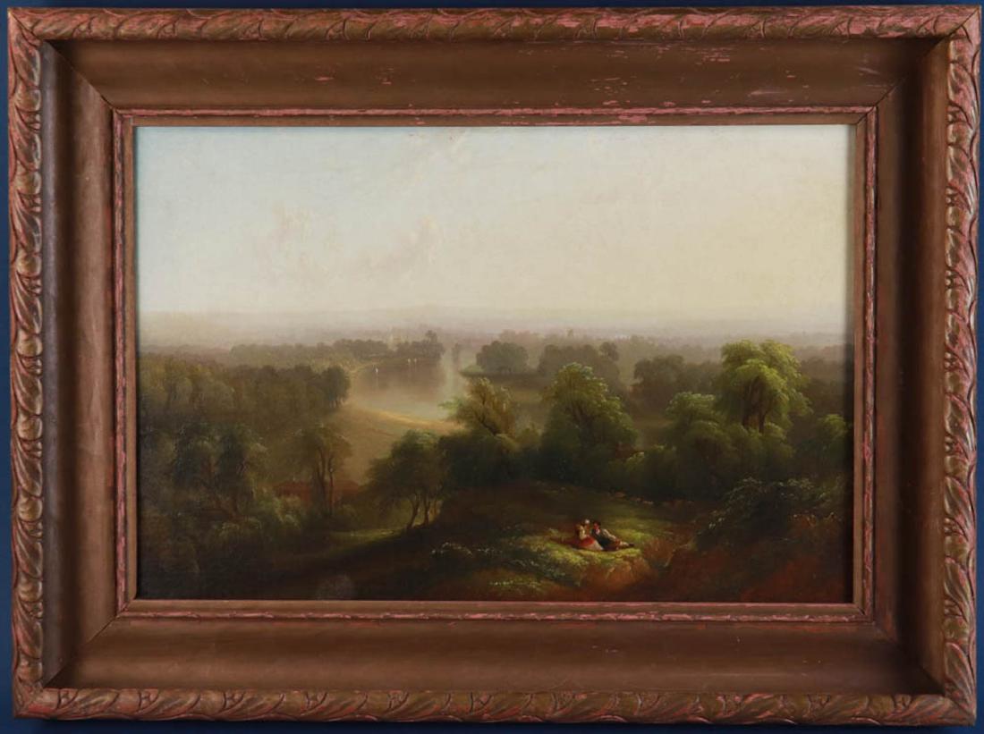 John Martin, Thames from Richmond Hill, Oil on Canvas: John Martin, Thames from Richmond Hill, oil on canvas, unsigned, 15 1/2" x 19 1/4". Provenance: Palm Beach, Florida estate.