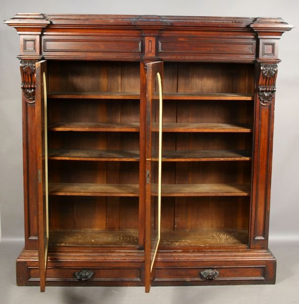 19th Century Victorian Walnut Bookcase - 2