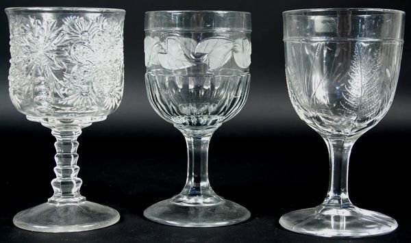 (20) 19th C. American Pattern Glass Goblets - 2