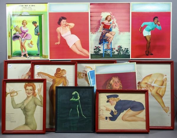 (4) Assorted Framed Pin-up Posters