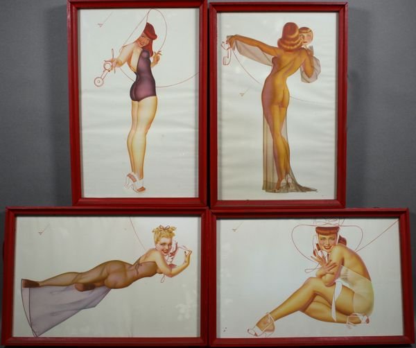 (4) Assorted Framed Pin-up Posters - 2