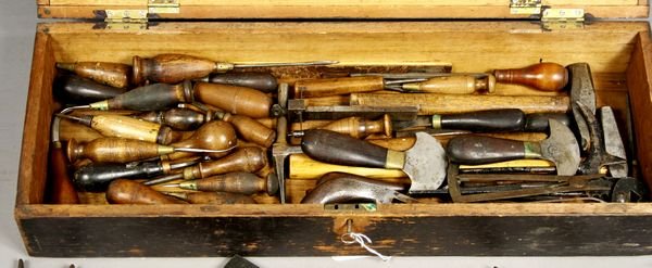 19th Century Leather Woodworking Tools - 2
