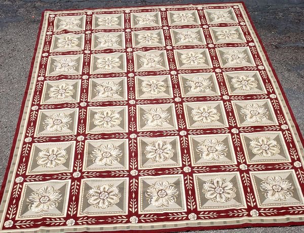Handwoven Needlepoint Rug, 11' 11" x 8'