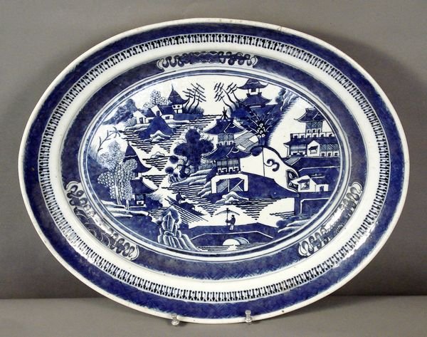 Blue and White Chinese Platter
