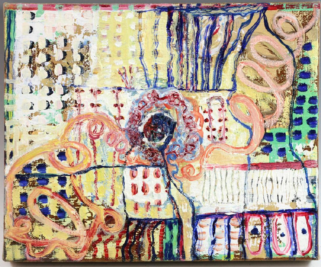 Anne Neely, Tap-Taproot, Oil on Canvas: Anne Neely (American, b.1946), 'Tap-Taproot, 2003', oil on canvas, signed, titled, dated verso on canvas, 9" x 11".