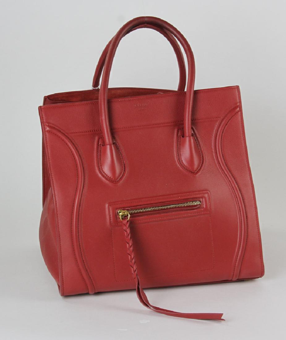 Celine of Paris Signed Handbag: Celine of Paris signed handbag, 14" x 10 1/2" x 11 1/2". Provenance: Palm beach, Florida estate.