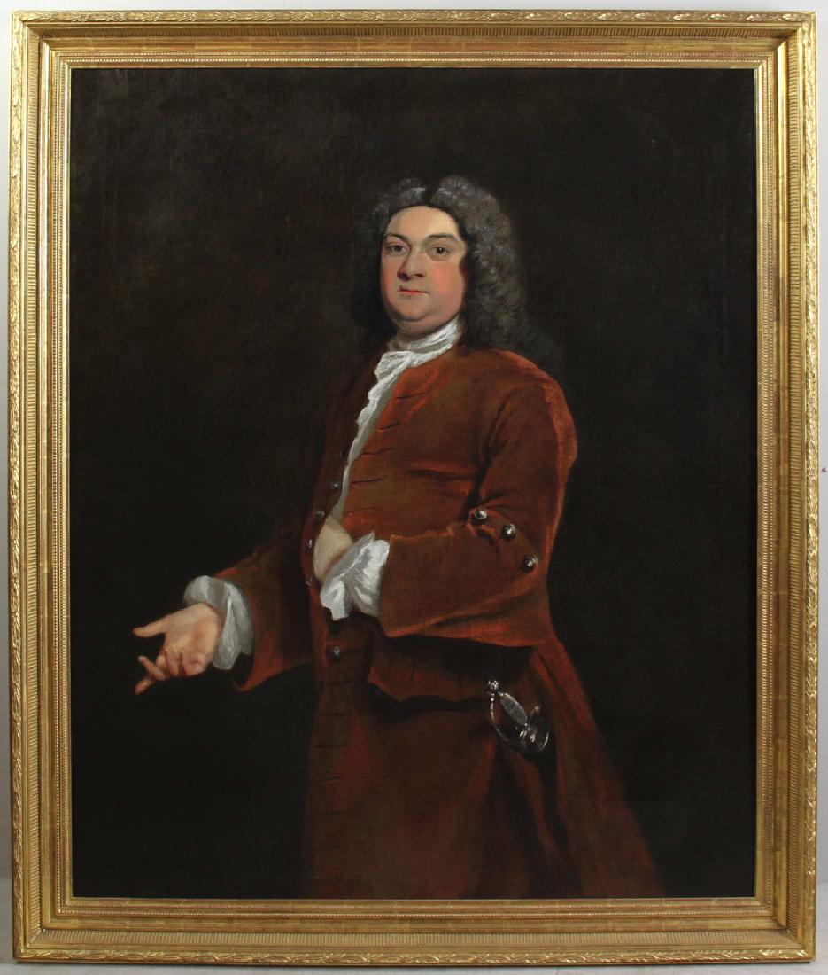 Attributed to Michael Dahl, Oil on Canvas: Attributed to Michael Dahl (1659-1743), 'Joseph Musgrave M.P.', oil on canvas, 49" x 39 1/2", frame 55" x 45", repair to lower right. Provenance: Boston, Massachusetts estate.
