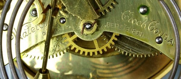 Waterbury Clock Co. Mantle Clock, dated 1898 - 5