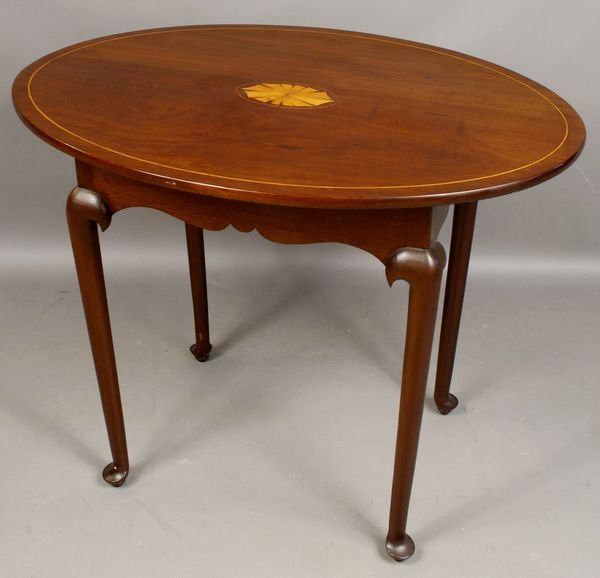 20th C. Mahogany Queen Anne Style Tea Table