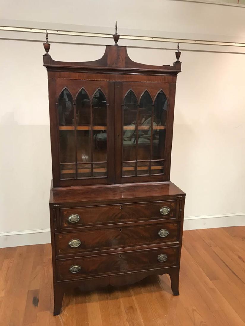 19thc Salem Mahogany Federal Secretary Desk Jul 21 2019