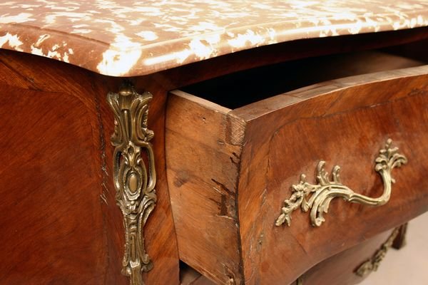 19th Century French Bombe Commode w/ Marble Top - 2
