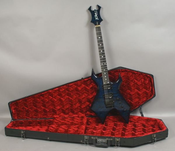 B.C. Rich, Warlock Guitar, NY Series with Case.: B.C. Rich, Warlock guitar, NY series #31301220 with case. Good condition, works.