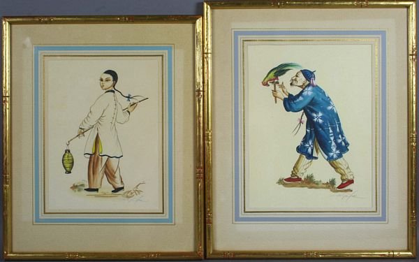 Pair of Original Mid Century Oriental Figure.
