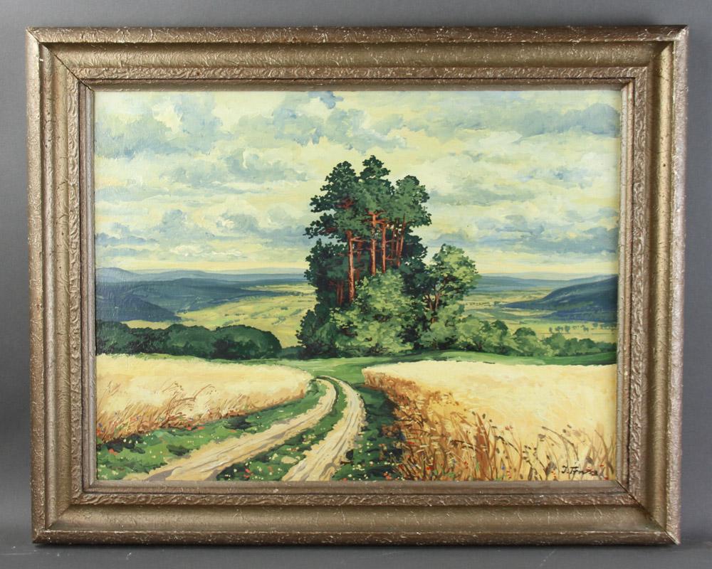 Iwan Trusz, Landscape, Oil on Panel (1 of 5)