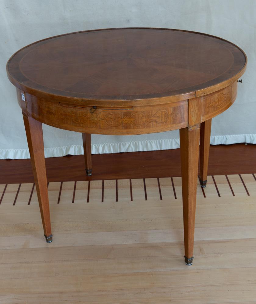 Louis XVI Inlaid Fruitwood Round Table (1 of 3)