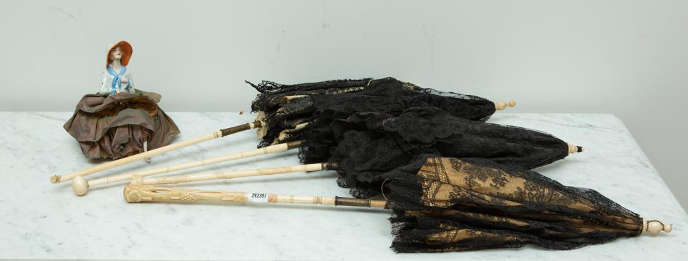 Victorian Ladies Parasols, Doll Pin Cushion (1 of 5)