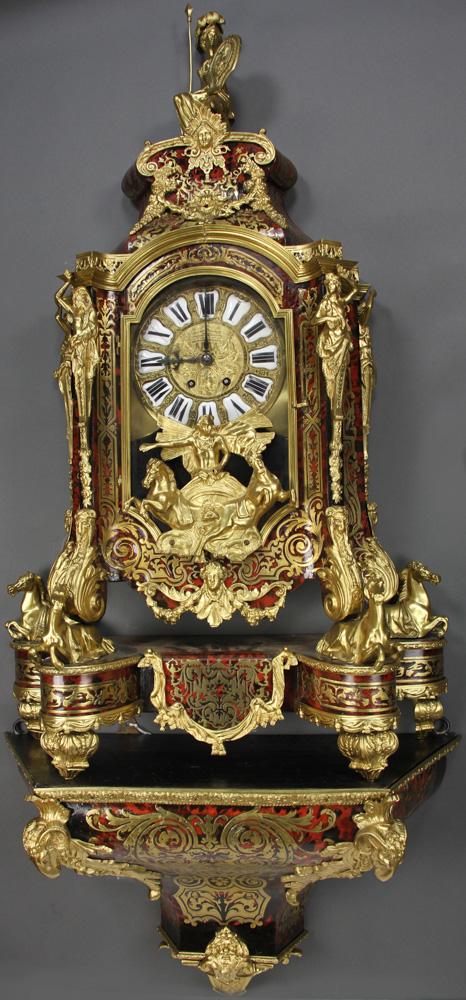 18thC French Boulle Clock and Shelf (1 of 7)