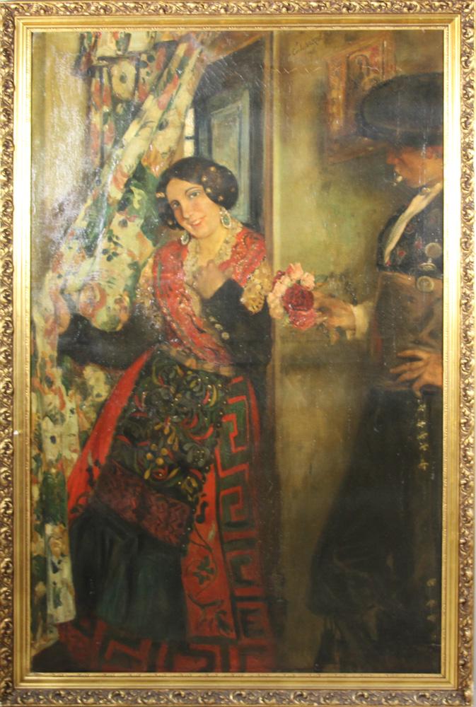 Carlos Vazquez, Senorita and Senor, Oil on Canvas (1 of 7)