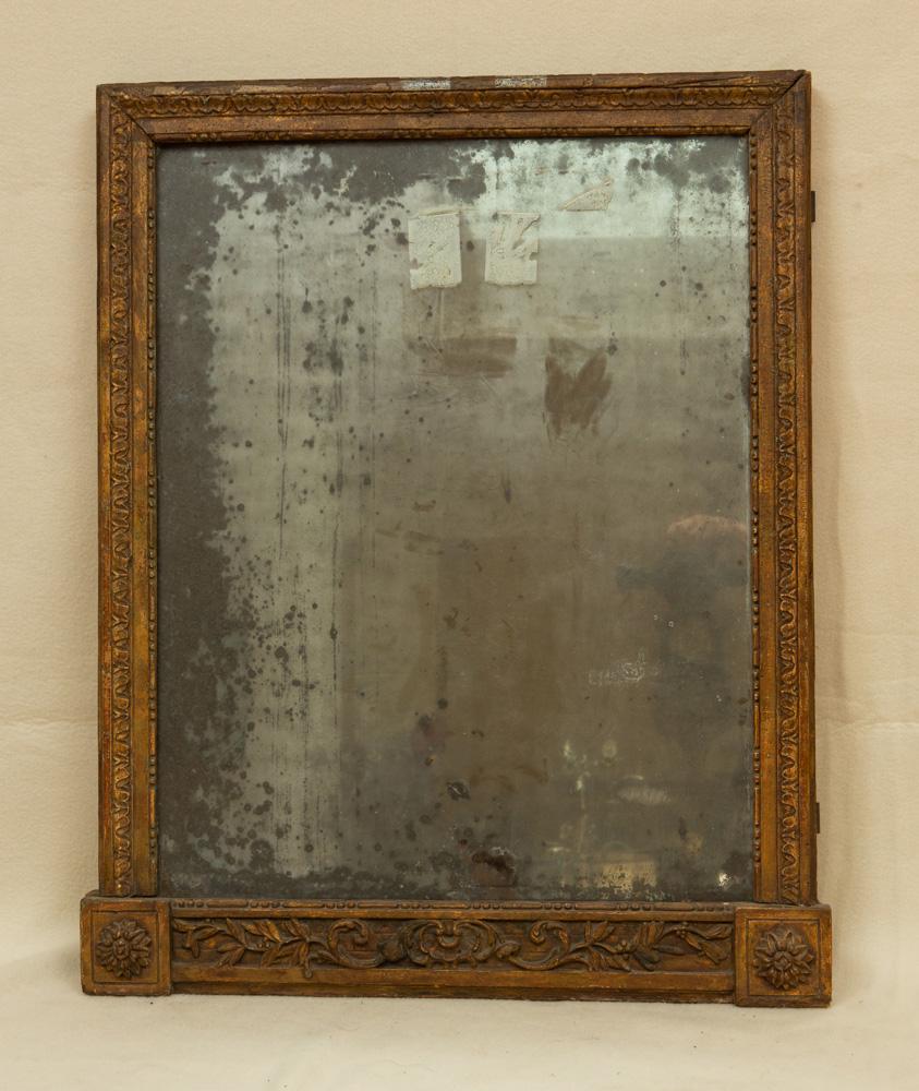18thC French Carved Wood Mirror (1 of 2)